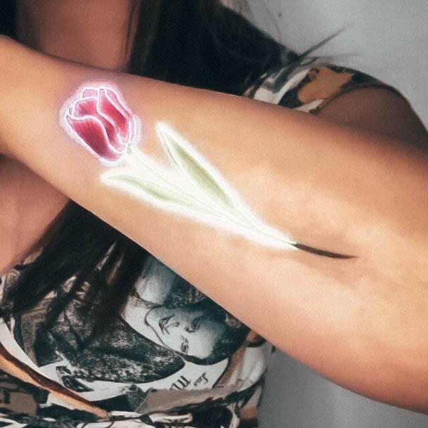 Attractive Girls Tattoo Neon