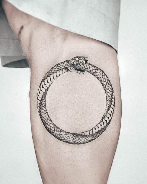 Attractive Girls Tattoo Ouroboros