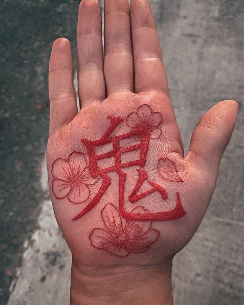 Attractive Girls Tattoo Palm