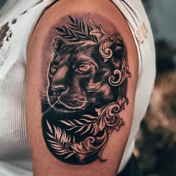 Attractive Girls Tattoo Panther