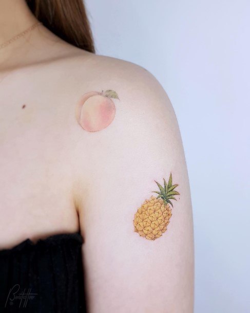 Attractive Girls Tattoo Peach