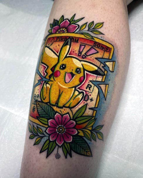 Attractive Girls Tattoo Pikachu
