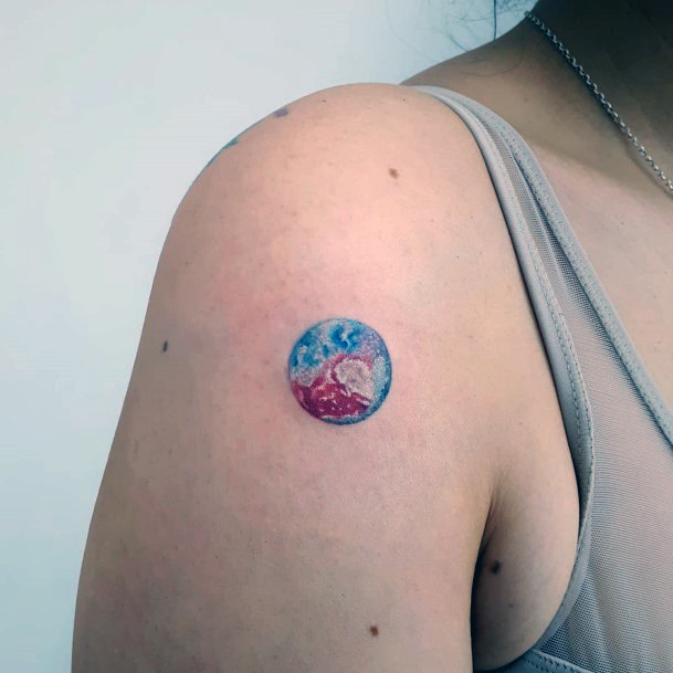 Attractive Girls Tattoo Pluto