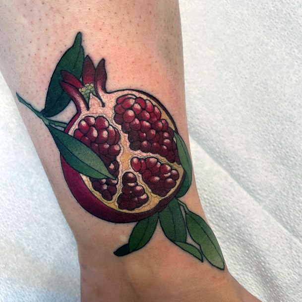 Attractive Girls Tattoo Pomegranate