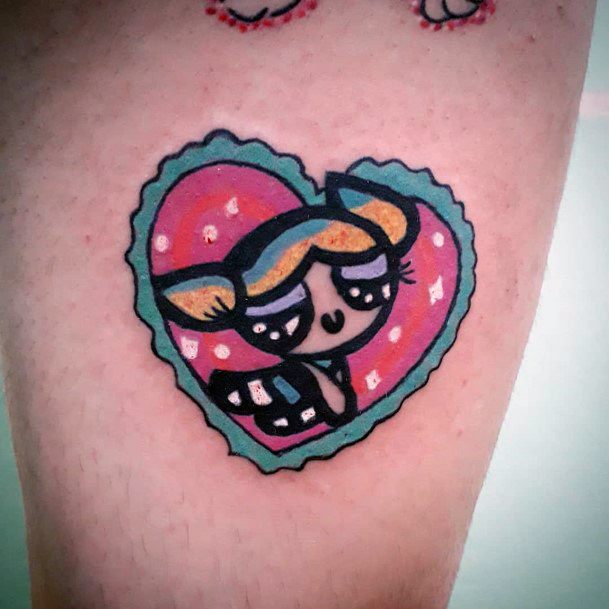 Attractive Girls Tattoo Powerpuff Girls Bubbles