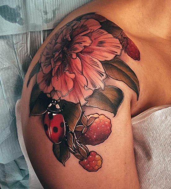 Attractive Girls Tattoo Raspberry