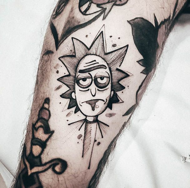 Attractive Girls Tattoo Rick And Morty