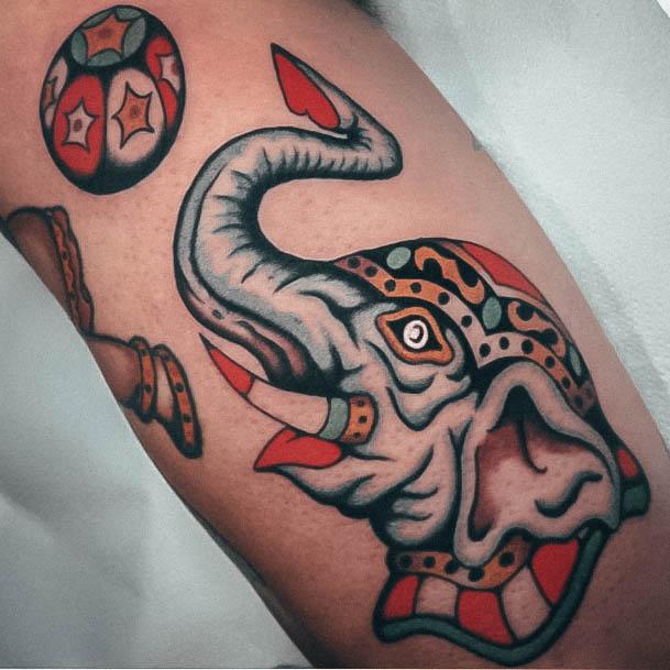 Attractive Girls Tattoo Small Elephant