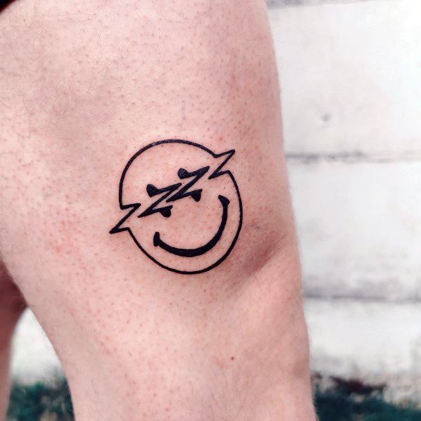 Attractive Girls Tattoo Smiley Face