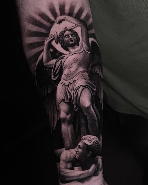 Top 100 Best St Michael Tattoos For Women - Saint Design Ideas