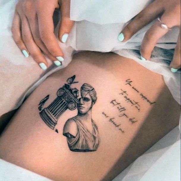 Attractive Girls Tattoo Statue