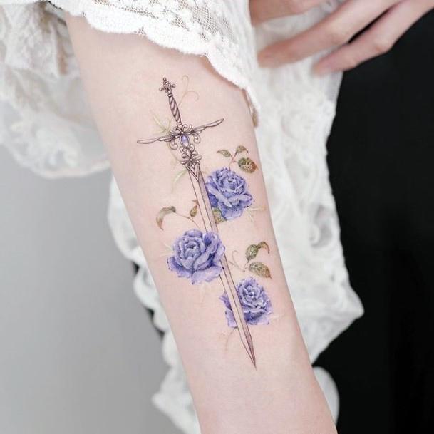 Attractive Girls Tattoo Sword