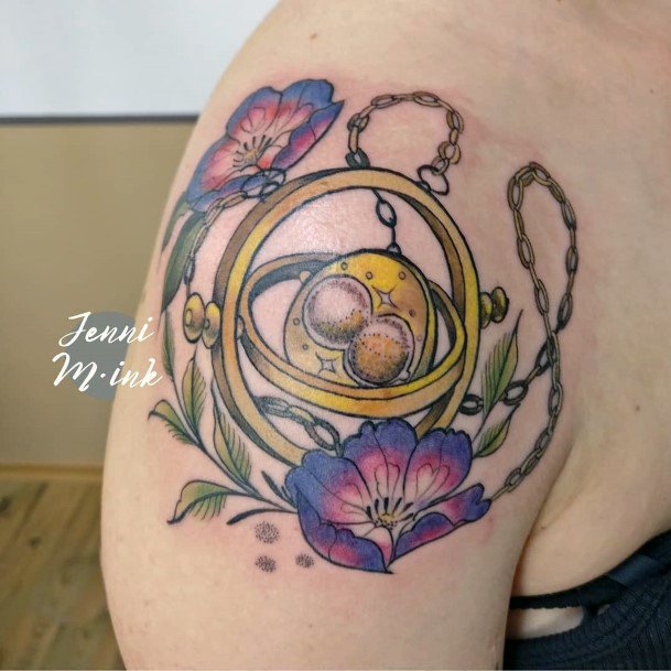 Attractive Girls Tattoo Time Turner