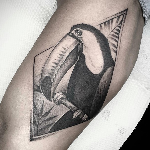 Attractive Girls Tattoo Toucan