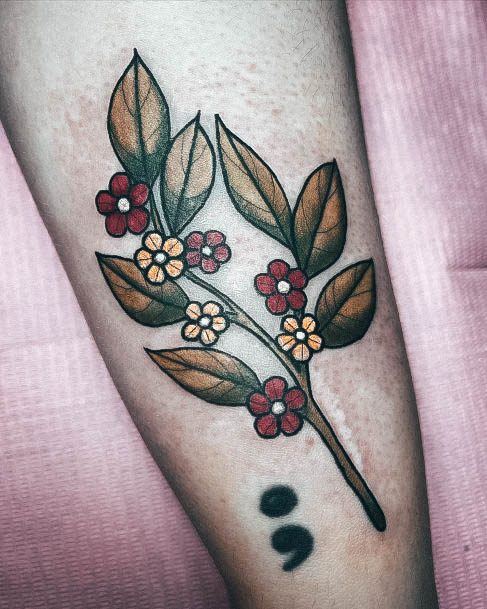 Attractive Girls Tattoo Wildflower