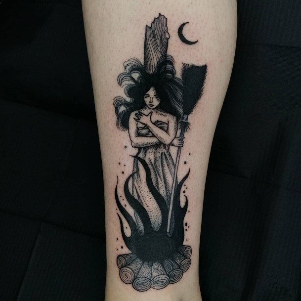 Attractive Girls Tattoo Witch