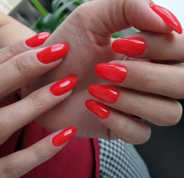 Attractive Orange Colored Nails