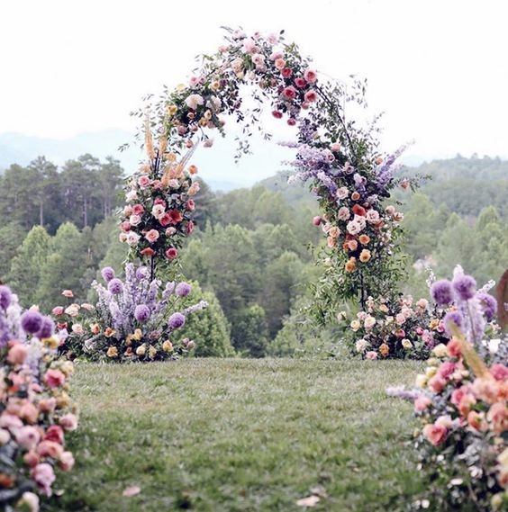 August Wedding Flowers Floral Arch