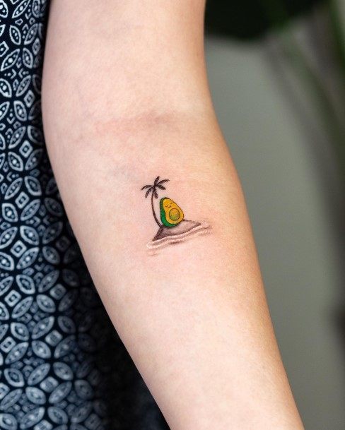 Avocado Tattoos For Girls