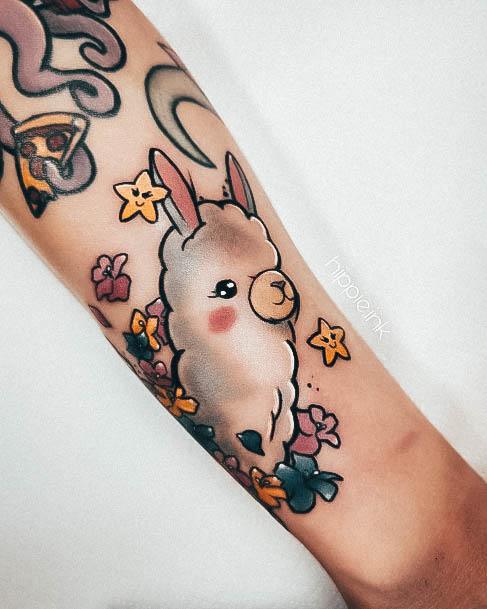 Awesome Alpaca Tattoos For Women