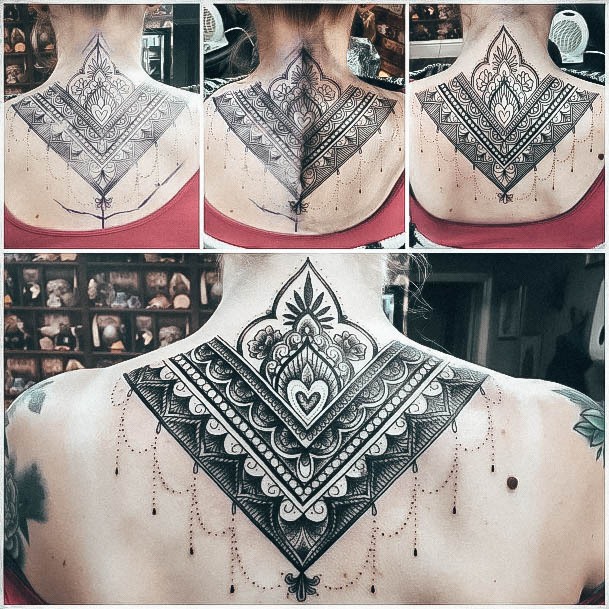 Awesome Back Of Neck Tattoos For Women