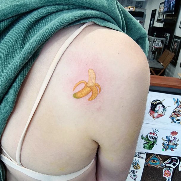 Awesome Banana Tattoos For Women