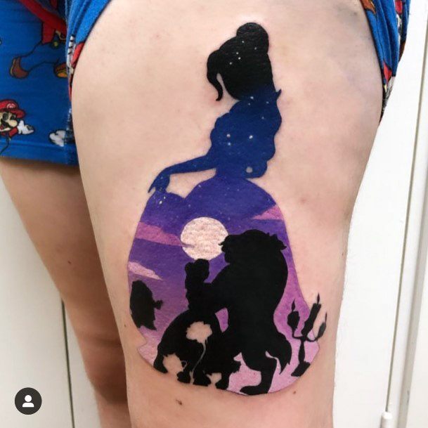 Awesome Belle Tattoos For Women