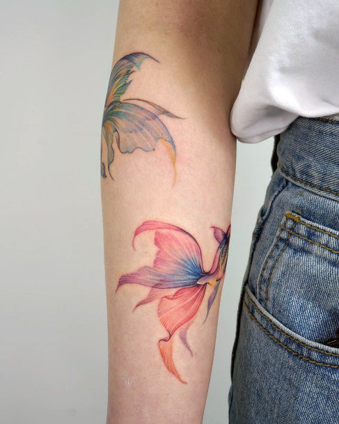 Awesome Betta Fish Tattoos For Women