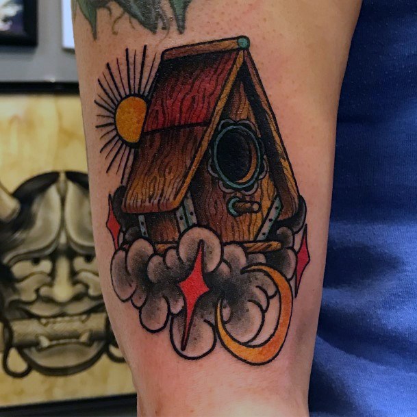 Awesome Birdhouse Tattoos For Women