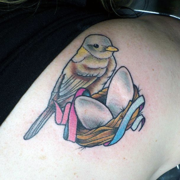 Awesome Birds Nest Tattoos For Women