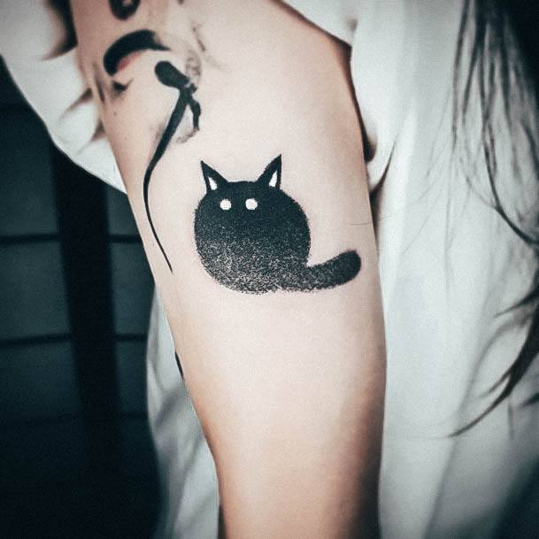 Awesome Black Cat Tattoos For Women