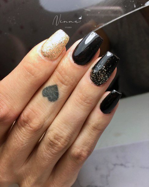 Awesome Black Dress Fingernails For Women