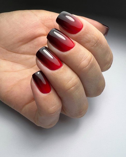 Awesome Black Ombre Fingernails For Women