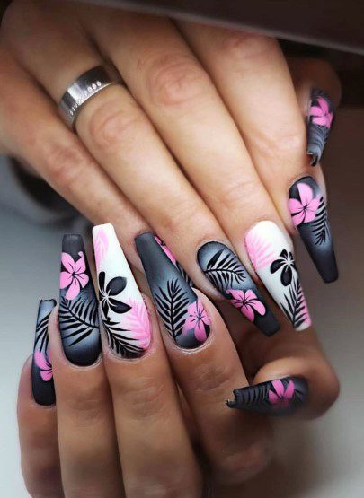 Top 60 Best Orchid Nails For Women Floral Design Ideas