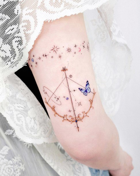 Awesome Bow And Arrow Tattoos For Women