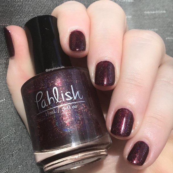 Awesome Burgundy And Black Nails For Women