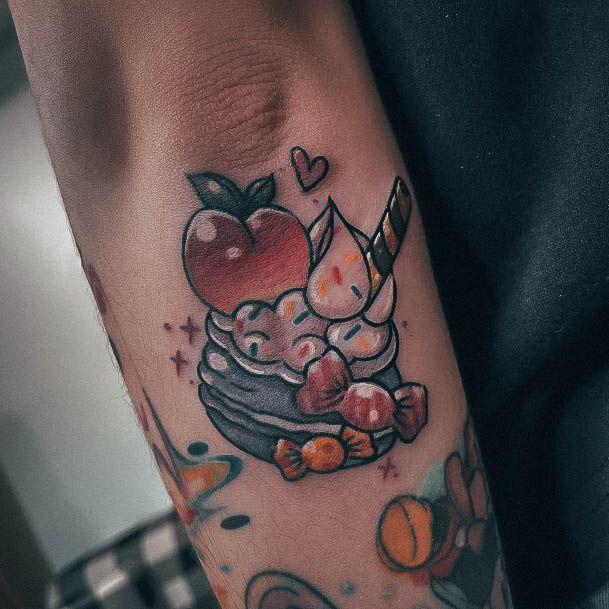 Awesome Candy Tattoos For Women