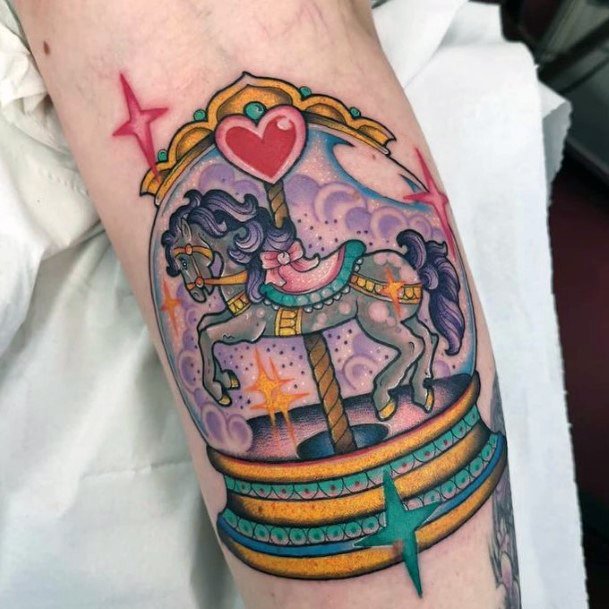 Awesome Carousel Tattoos For Women