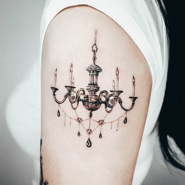 Awesome Chandelier Tattoos For Women