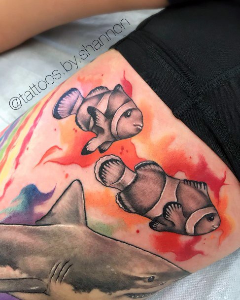 Awesome Clown Fish Tattoos For Women