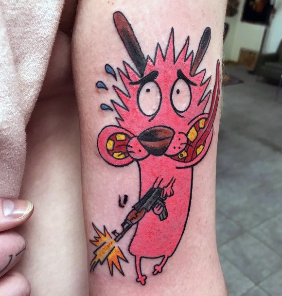 Awesome Courage The Cowardly Dog Tattoos For Women