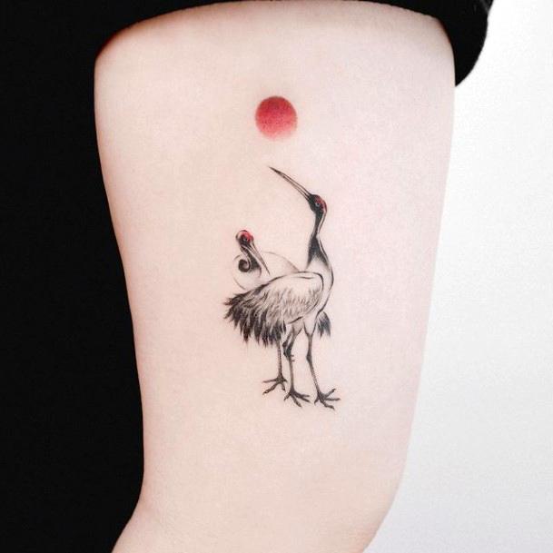 61 Incredible Crane Tattoos