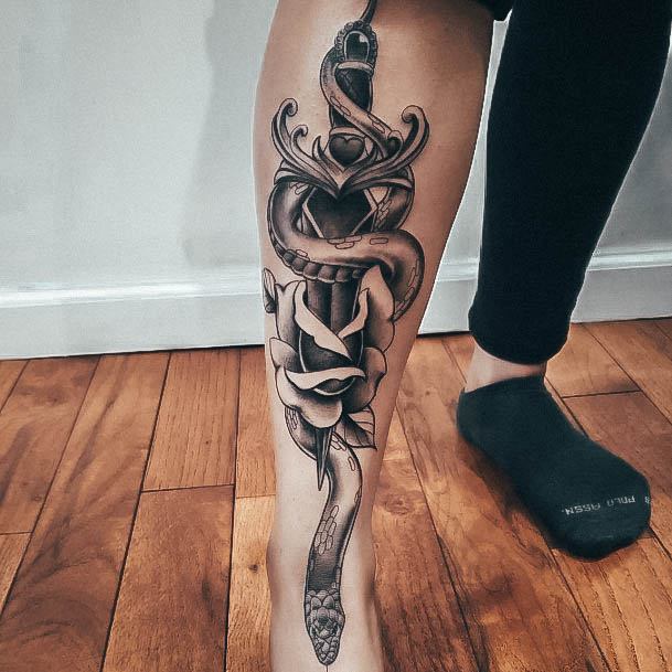 Awesome Dagger Tattoos For Women