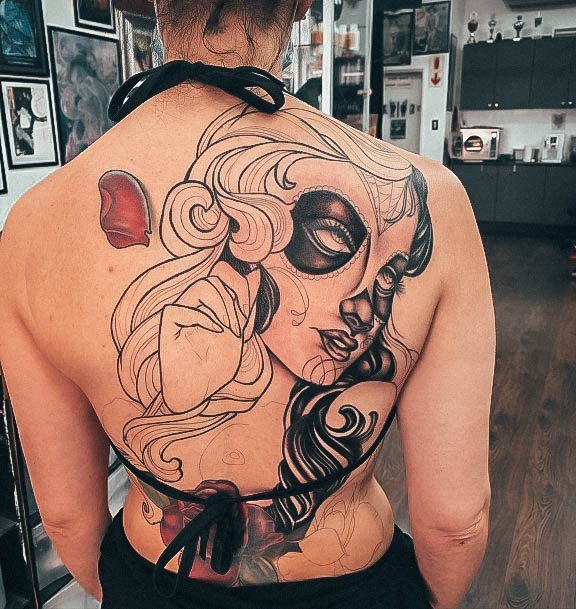 Awesome Day Of The Dead Tattoos For Women