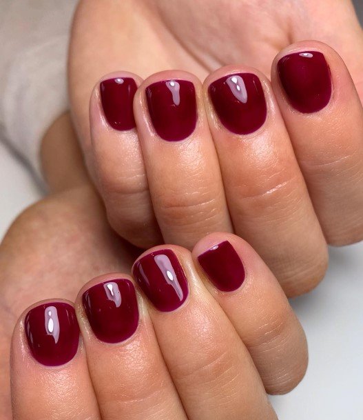 Awesome Deep Red Nails For Women