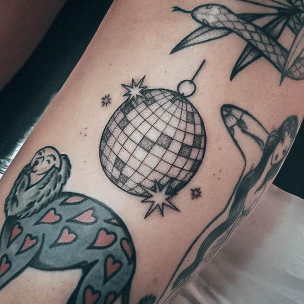 Awesome Disco Ball Tattoos For Women