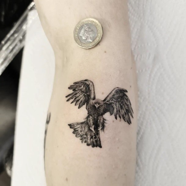 Awesome Eagle Tattoos For Women Tiny Leg Calf