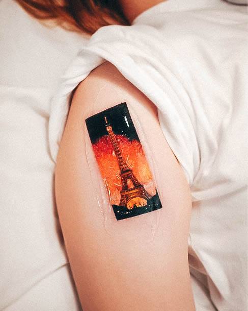 Awesome Eiffel Tower Tattoos For Women