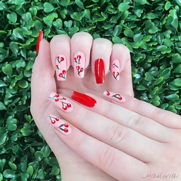 Awesome Fruit Nails For Women Cherries