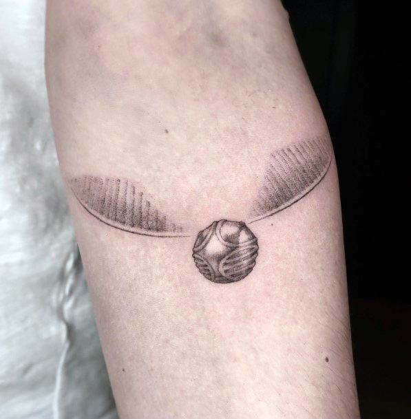 Awesome Golden Snitch Tattoos For Women